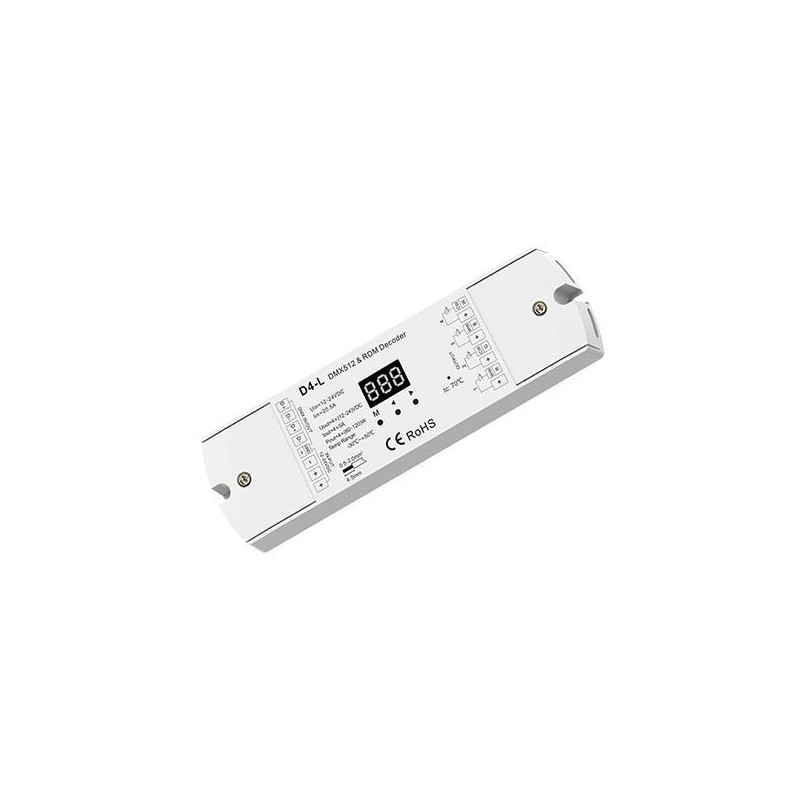 DMX512/RDM DECODER RGBW 5A*4CH 12-24VDC MAX20A D4-L