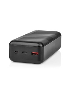 Nedis UPBKPD30000 Power Bank 30000mAh 20W με Θύρα USB-A και Θύρα USB-C Power Delivery Μαύρο