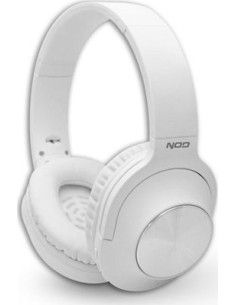 NOD Playlist Ασύρματα Bluetooth Over Ear Ακουστικά με 8 ώρες Λειτουργίας Λευκά