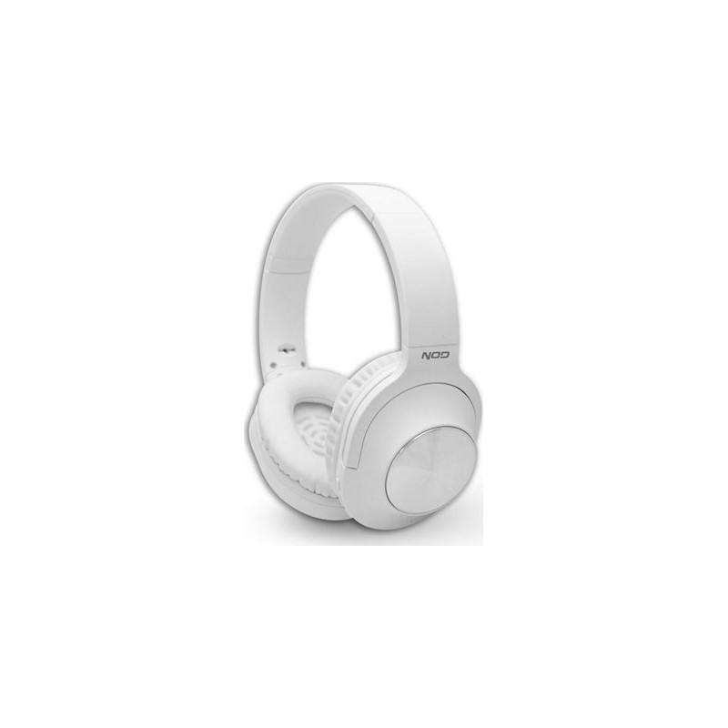 NOD Playlist Ασύρματα Bluetooth Over Ear Ακουστικά με 8 ώρες Λειτουργίας Λευκά