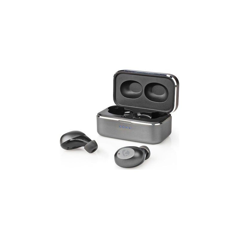 Nedis HPBT5056GY In-ear Bluetooth Handsfree Ακουστικά με Θήκη Φόρτισης Γκρι