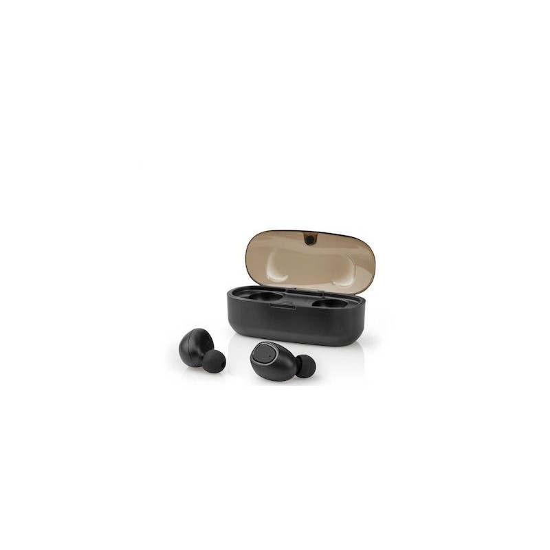 Nedis HPBT5052BK In-ear Bluetooth Handsfree Ακουστικά με Θήκη Φόρτισης Μαύρα