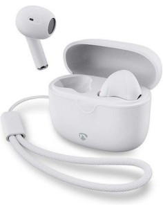 Nedis HPBT2400WT Earbud Bluetooth Handsfree Ακουστικά με Θήκη Φόρτισης Λευκά