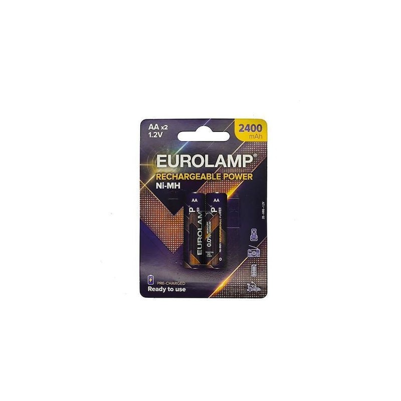 Eurolamp Επαναφορτιζόμενες Μπαταρίες AA Ni-MH 2400mAh 1.2V 2τμχ