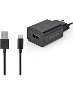 Nedis Φορτιστής με Θύρα USB-A και Καλώδιο micro USB 10.50W Μαύρος (WCHAM213A)