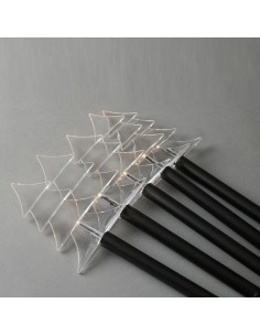 ΣΕΙΡΑ, 5 LED 3mm, 5 ΔΕΝΤΡΑ ΜΕ ΡΑΒΔΙ ΓΙΑ ΕΔΑΦΟΣ 37cm, ΗΛΙΑΚΟ ΣΥΛΛΕΚΤΗ ΜΕ ΑΙΣΘΗΤΗΡΑ, ΜΑΥΡΟ PVC ΚΑΛΩΔΙΟ, ΘΕΡΜΟ ΛΕΥΚΟ LED, ΑΝΑ 35cm,