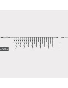 ΒΡΟΧΗ, 288 LED 3mm, 36V ΜΕΤΑΣΧΗΜΑΤΙΣΤΗ, 4 ΕΠΕΚΤΑΣΕΙΣ ΕΩΣ 3 ΣΕΤ, ΔΙΑΦΑΝΟ PVC ΚΑΛΩΔΙΟ, ΛΕΥΚΟ LED, 600x60cm (5/7/5/7), ΠΡΟΕΚΤΑΣΗ ΠΑ