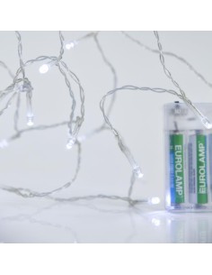 ΣΕΙΡΑ ΜΠΑΤΑΡΙΑΣ, 20 LED 5mm, ΜΕ ΧΡΟΝΟΔΙΑΚΟΠΤΗ, ΠΡΟΕΚΤΑΣΗ ΠΑΡΟΧΗΣ 50cm, ΔΙΑΦΑΝΟ ΚΑΛΩΔΙΟ, ΛΕΥΚΟ LED, ΑΝΑ 10cm, IP20