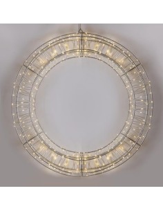 ΣΤΕΦΑΝΙ 70cm, 600 LED, 4,5V ΜΕΤΑΣΧΗΜΑΤΙΣΤΗ, TIMER, ΑΣΗΜΙ ΜΕΤΑΛΛΙΚΟΣ ΣΚΕΛΕΤΟΣ, ΑΣΗΜΙ ΧΑΛΚΙΝΟ ΚΑΛΩΔΙΟ, ΘΕΡΜΟ ΛΕΥΚΟ LED, ΠΡΟΕΚΤΑΣΗ 