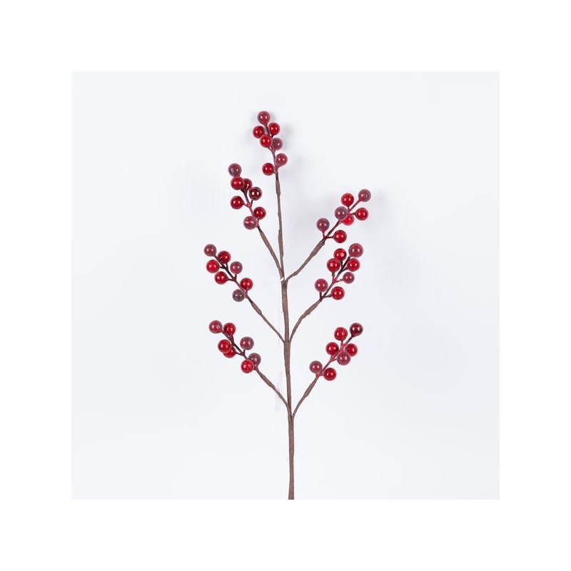 ΚΛΑΔΙ ΜΕ ΣΚΟΥΡΑ ΚΟΚΚΙΝΑ BERRIES, 70cm