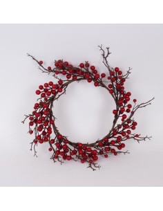 ΣΤΕΦΑΝΙ ΜΕ ΚΟΚΚΙΝΑ BERRIES, 40cm