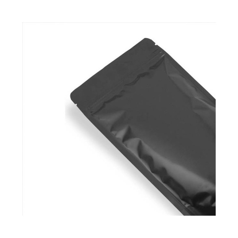 Σακουλάκι Τροφίμων Μαύρο Doypack Ziplock 16x8x24+3cm 500gr 100τμχ