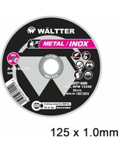 Walter Δίσκος Κοπής Inox Μετάλλου 1251022 125mm 1τμχ