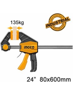 Ingco HQBC24802 Σφιγκτήρας Αυτόματος Σκανδάλης με Μέγιστο Άνοιγμα 600mm