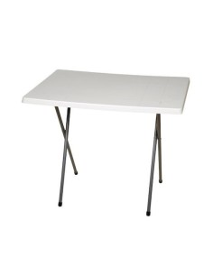 Τραπέζι Πλαστικό 2 Υψών Κουμπωτό Ορθογώνιο - 60x80cm Λευκό