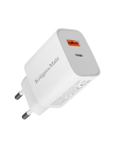 Φορτιστής USB A – USB C 20W με λειτουργία Power Delivery και Quick Charge Kruger&Matz GAN